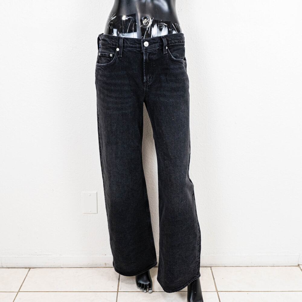 Citizens of Humanity Nora Trouser Leg Jeans Size 27 Black Cat eye - Picture 5 of 12